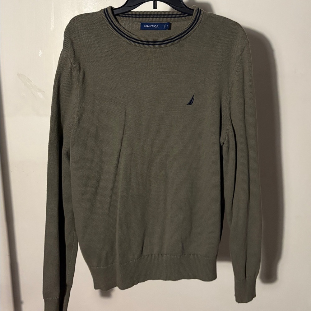 Nautica Men's Khaki Crewneck Sweater